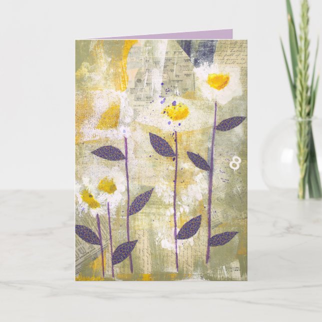 Cartão Margaridas em Desfile (Frente)