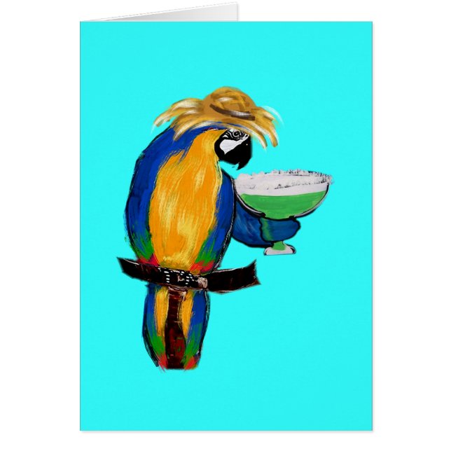 Cartão Margarita Parrots (Frente)