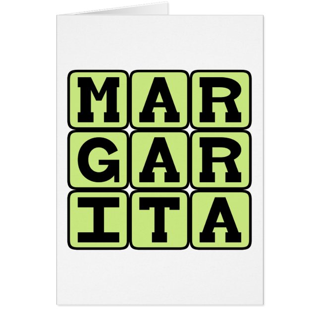 Cartão Margarita, Tequila Bebida Mistura (Frente)