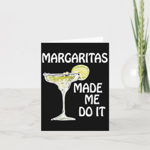 Cartão Margaritas Me Fez Fazer Isso, Mostrando Homens Eng