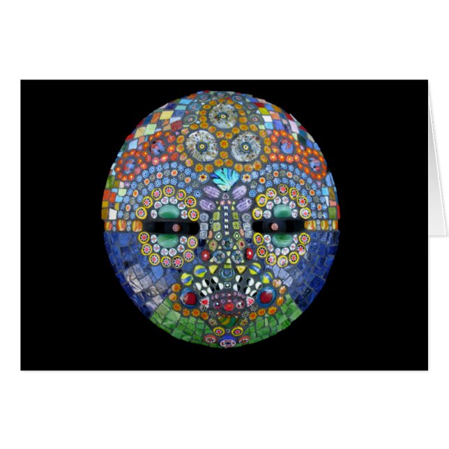 Cartão Marge Mosaic Mask (Frente horizontal)