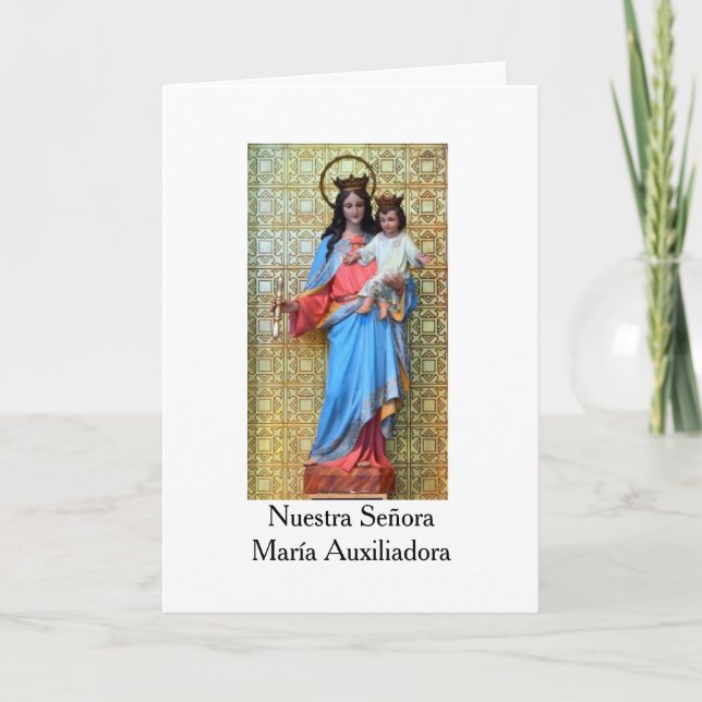 Cartão María, Auxiliadora de los Cristianos Card (Frente)