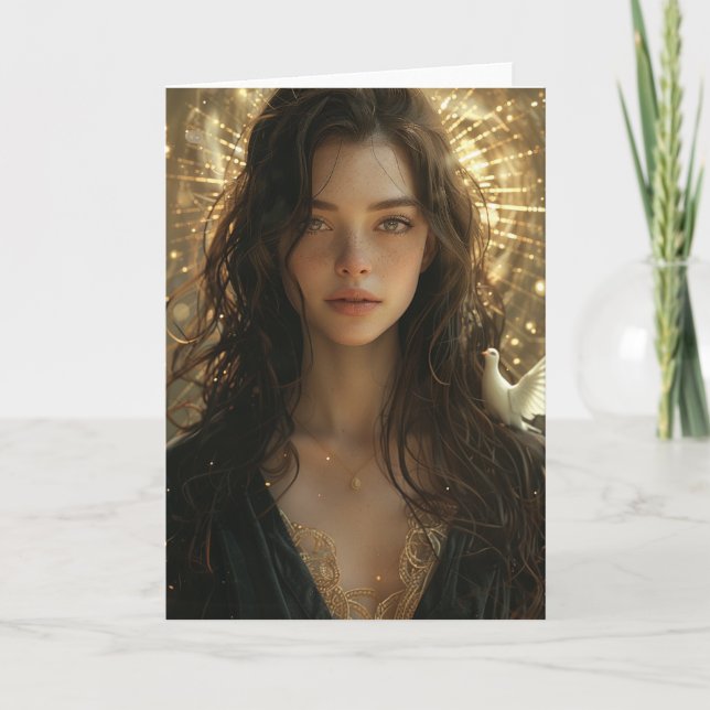 Cartão Maria e a Pomba (Frente)