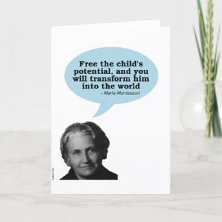 Cartão maria montessori quote