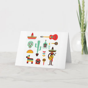 Cartão mariachi mexicano