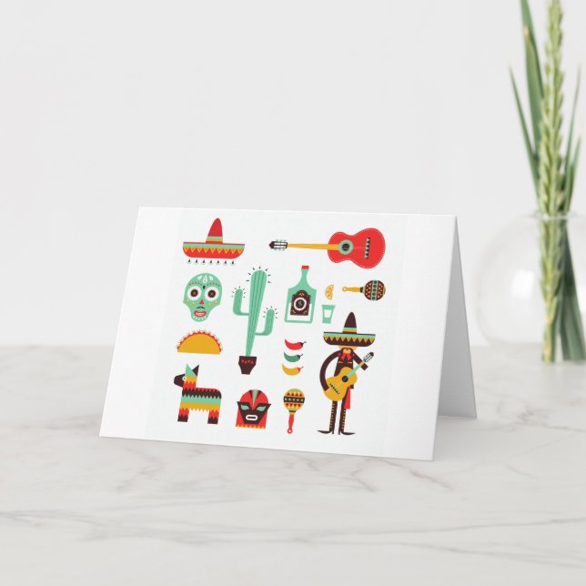 Cartão mariachi mexicano (Frente)