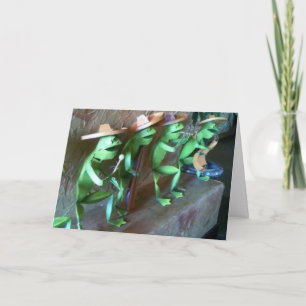 CARTÃO MARIACHI SAPOS DIZEM FELIZ ANIVERSÁRIO