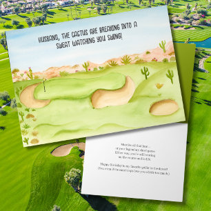 Cartão Marido, Curso de Golfe no Deserto no Dia de Aniver