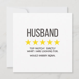 Cartão Marido de 5 Estrelas