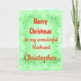 Cartão Marido de Feliz Natal Personalizado