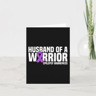 Cartão Marido de um Guerreiro Roxo Epilepsia Awaren