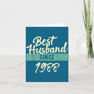 Cartão Marido Desde 1988 Aniversário Design de Maridos