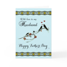 Marido / Dia de os pais Feliz - Pássaros do Amor