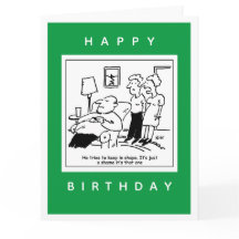 Marido gosta de ficar em forma Cartoon