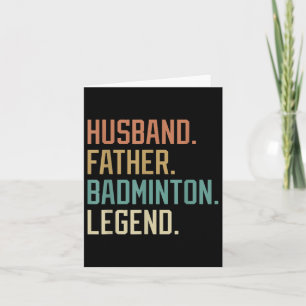 Cartão Marido Padre Badminton Dia de os pais de Legenda B