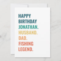 Marido Pai Lenda da Pesca Nome Personalizado Anive