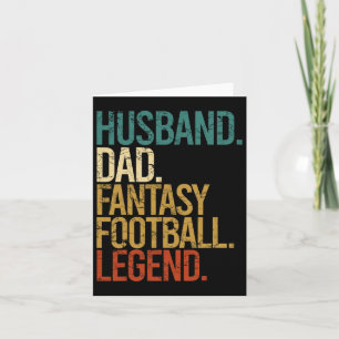 Cartão Marido Pai Lenda do Futebol Fantasia Engraçado Hom