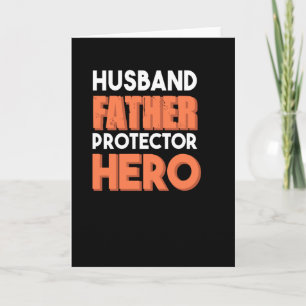 Cartão Marido pai protetor herói - Melhor pai