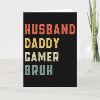 Cartão Marido Papai Gamer Bruh Dia dos Pais Vídeo Engraça