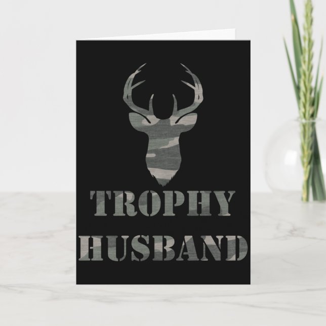 Cartão Marido Troféu Camisa engraçada de presente para ho (Frente)