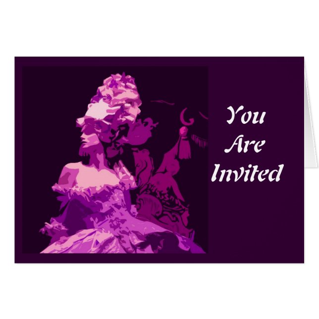 Cartão Marie Antionette - roxo (Frente Horizontal)