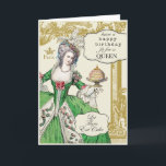 Cartão Marie Antoinette birthday<br><div class="desc">A colourful  image of Marie Antoinette from an 18th century fashion plate. A special birthday card for her.</div>