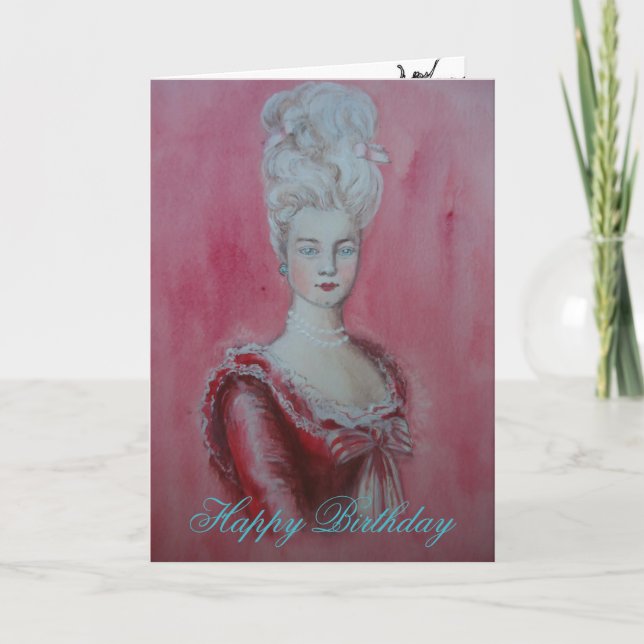 Cartão Marie Antoinette - birthday card (Frente)