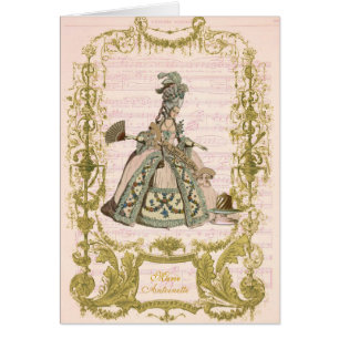 Cartão Marie Antoinette derrama Cerises