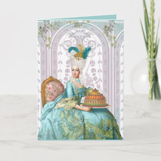 Cartão Marie Antoinette em Aqua