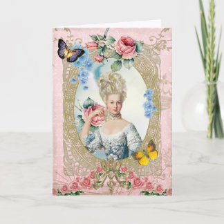 Cartão Marie Antoinette  Greeting Card Rose of Versailles
