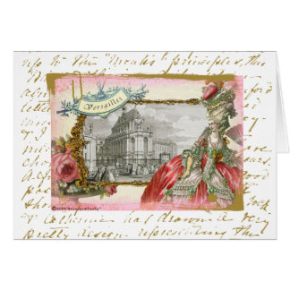 Cartão Marie Antoinette no castelo Versalhes