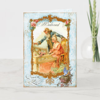 Cartão Marie Antoinette Romantic Couple Card