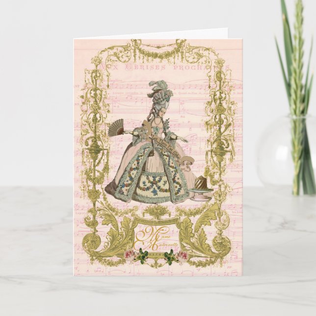 Cartão Marie Antoinette Stationery Pour Cerises (Frente)