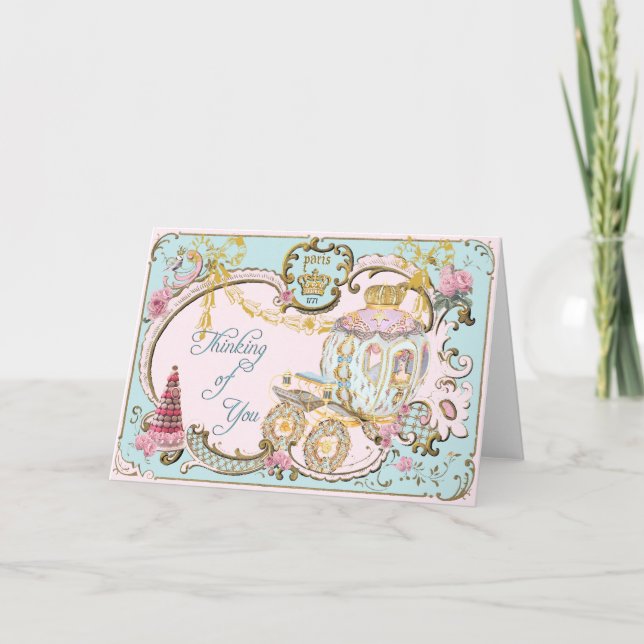 Cartão Marie Antoinette "Thinking of You" Rose Card (Frente)