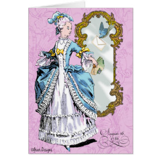 Cartão Marie Antonette e Bluebird