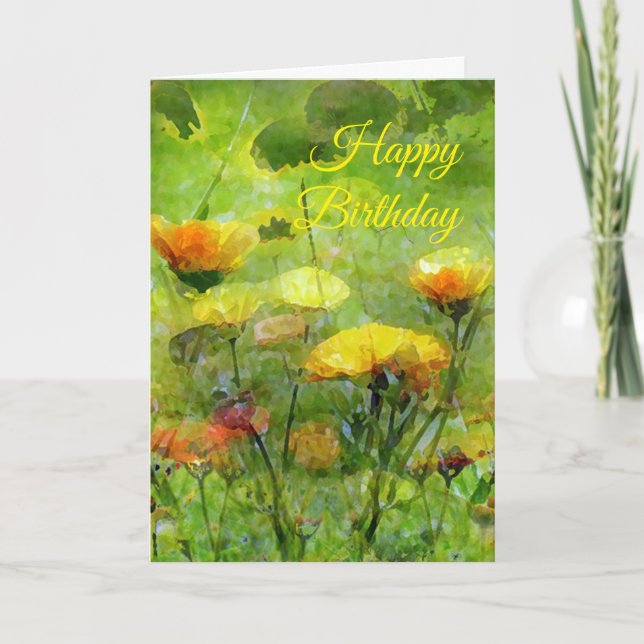 Cartão Marigold Birthday card (Frente)