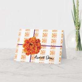 Cartão Marigolds e Bee