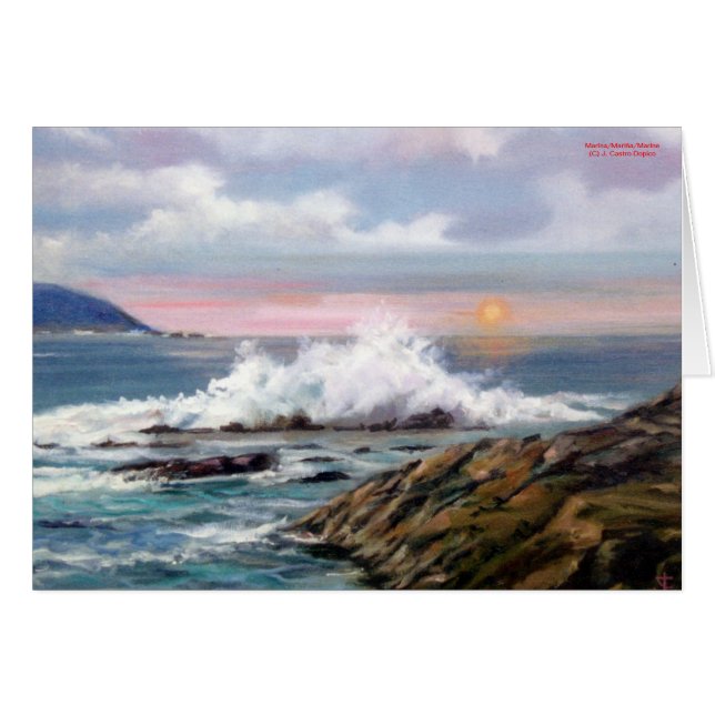 Cartão Marina/Mariña/Marine (Frente Horizontal)