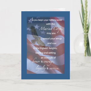 Cartão Marine Corps Basic Training Congratulations Eagle