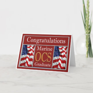 Cartão Marine OCS Graduation Congratulations Card