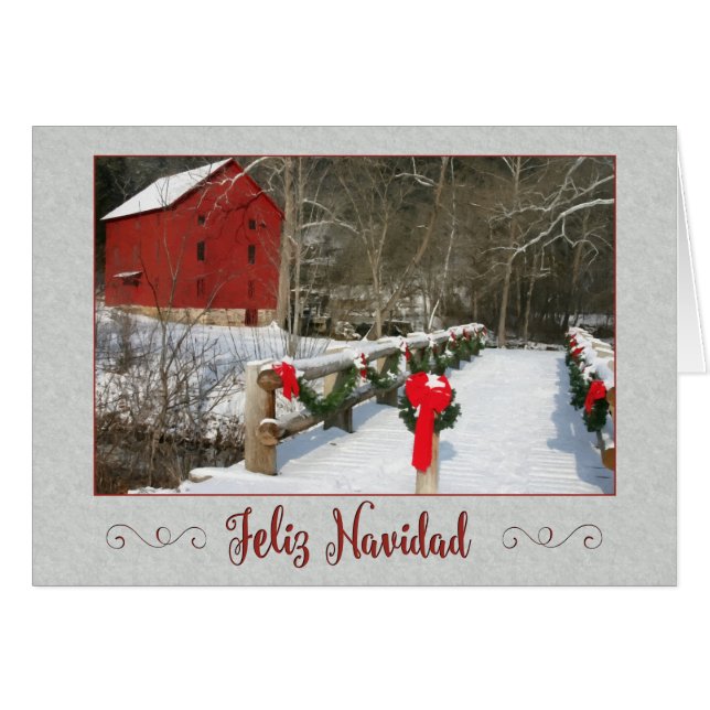 Cartão Marinha de pintura de inverno (Frente Horizontal)