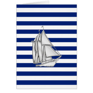 Cartão Marinheiro Crome em Stripes Náuticas