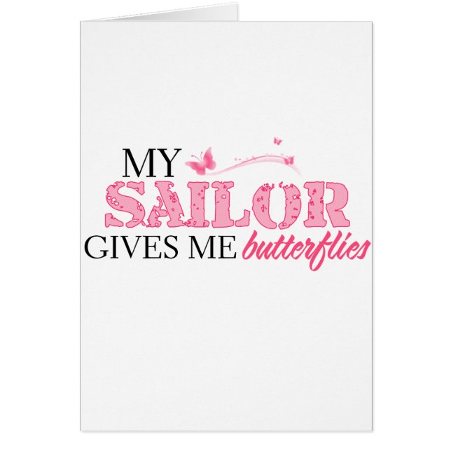 Cartão Marinheiro das borboletas (Frente)