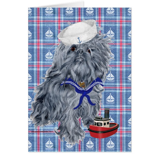 Cartão Marinheiro Griffon de Bruxelas (Frente)