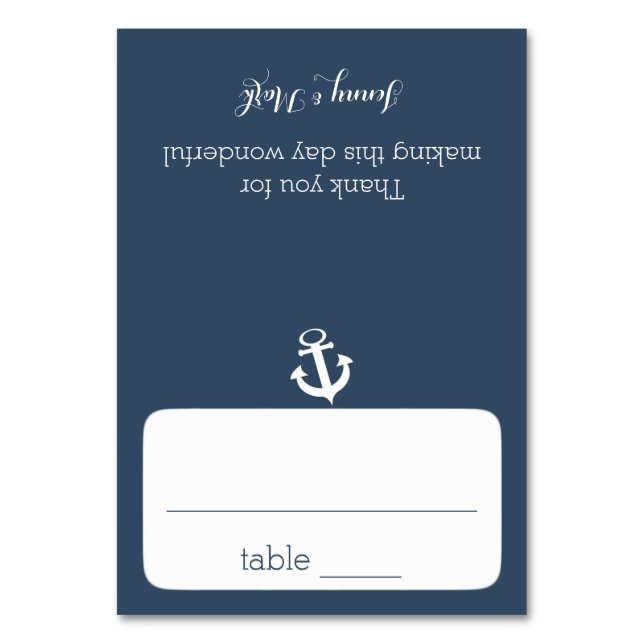 Cartão Marinho Azul Sentado (Frente)