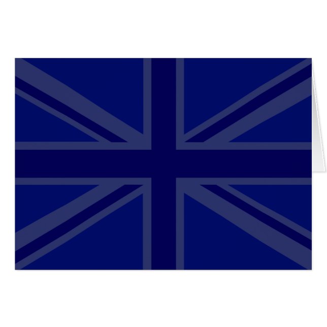 Cartão Marinho Blue Union Jack Decor (Frente Horizontal)