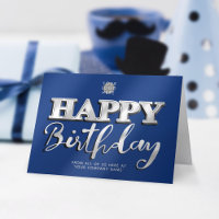 Marinho de logotipo Blue Silver Lettering Business