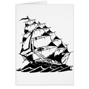 Cartão Marinho do navio de navigação do tatuagem de Sko