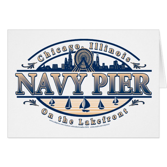 Cartão Marinho Pier Chicago (Frente Horizontal)