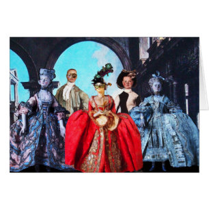 CARTÃO MARIONETAS ITALIANAS ANTIGAS MÁSCARAS DE MÁSCARA F